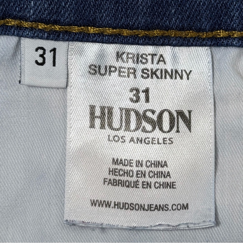 Hudson Krista Distressed Super Skinny Jeans Size 31 Women's - Picture 13 of 15